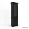 Picture of Altadena Tall Black Glass Door Bookcase with Cabinet (84")