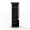 Picture of Altadena Tall Black Glass Door Bookcase with Cabinet (84")
