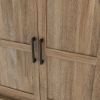 Picture of Ocala Rustic Tall Arched Bar Cabinet with Glass Doors