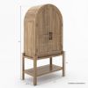 Picture of Ocala Rustic Tall Arched Bar Cabinet with Glass Doors