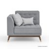 Picture of Fairfax L Shape Gray Sectional Sofa With Chaise
