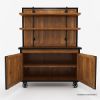 Picture of Mapleton Rustic Solid Wood Industrial Baker’s Rack with Cabinet