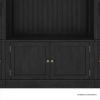 Picture of Martinez Solid Wood Black Entryway Hall Tree with Storage and Rattan door