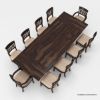Picture of Chantilly Chic Solid Wood Extendable Dining Table Set For 8-10