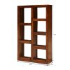 Picture of Duarte Rustic Solid Wood 7 Shelf Open Cube Bookcase (71")
