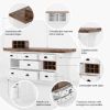 Picture of Villeneuve Solid Wood 2 Tone 7 Drawer Kitchen Island with storage
