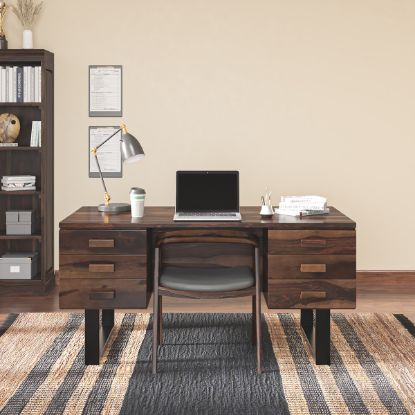 Picture of Sanger Modern Wooden Writers Desk with Drawers