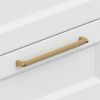 Picture of Alpine Solid Wood White Vanity Desk with Drawers