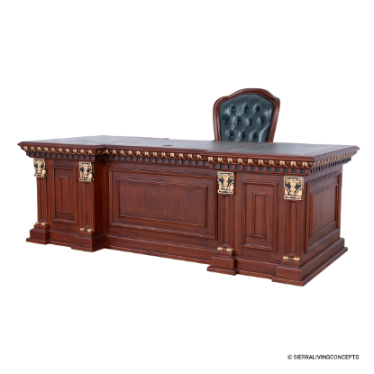 Picture of Ucla Mahogany Wood Presidential Resolute Desk with Leather Top