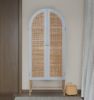 Picture of Broxburn Mahogany Wood Arched Rattan Door Armoire