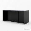 Picture of Hilversum Modern Solid Wood Marble Top Kitchen Island With Seating for 4