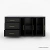 Picture of Hilversum Modern Solid Wood Marble Top Kitchen Island With Seating for 4