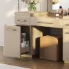 Picture of Lafayette Two Tone Modern Mirrored Vanity Desk