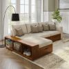 Picture of Mojave Modern Wooden Sectional Sofa With Chaise
