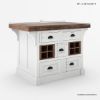 Picture of Villeneuve Solid Wood 2 Tone 7 Drawer Kitchen Island with storage