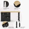 Picture of Prebbleton Solid Wood Two Tone black Kitchen Island with Storage