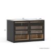 Picture of Sunol Glass Top Closet Island with Jewelry Drawers