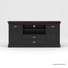 Picture of Dyersville Two Tone White Media Console with Drawers (50"- 85")