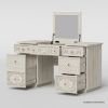 Picture of Nuala Hand Carved Solid Wood Makeup Vanity with Mirror