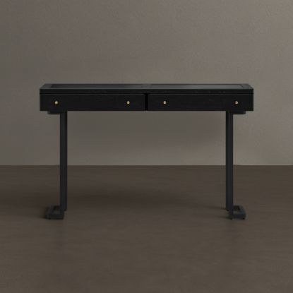 Picture of Cobb Modern Black Makeup Vanity Desk with stool