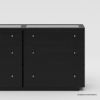 Picture of Cobb Modern Black 6 Drawer Dresser with Glass Top