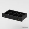 Picture of Cobb Modern Black 6 Drawer Dresser with Glass Top