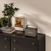Picture of Cobb Modern Black 6 Drawer Dresser with Glass Top