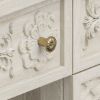 Picture of Nuala Hand Carved Solid Wood Makeup Vanity with Mirror