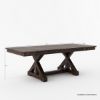 Picture of Antwerp Farmhouse X-Legs Extendable Solid Wood Dining Table Set For 8