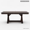 Picture of Antwerp Farmhouse X-Legs Extendable Solid Wood Dining Table Set For 8