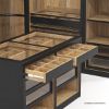 Picture of Sunol Glass Top Closet Island with Jewelry Drawers