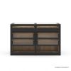 Picture of Sunol Glass Top Closet Island with Jewelry Drawers