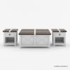 Picture of Acireale Farmhouse Two Tone 3 Piece Coffee Table and End Table Sets