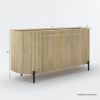 Picture of Pescadero Solid Wood 2 Door Modern Long Sideboard Cabinet