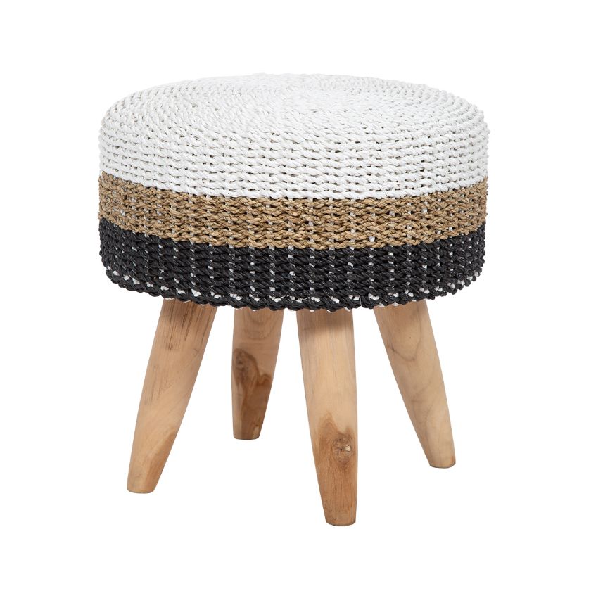 Picture of Altoona Boho Chic Round Seagrass Stool