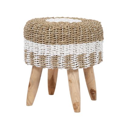 Picture of Tacoma Two Tone Round Seagrass Stool
