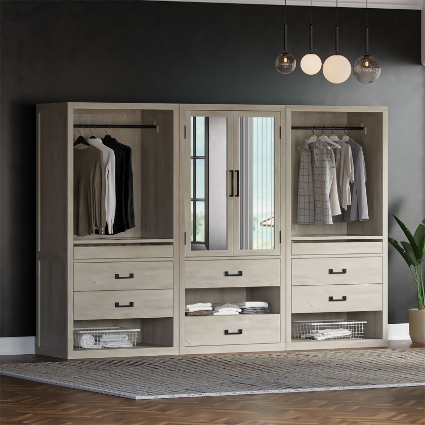 Picture of Tahoe Solid Wood Walk In Closet system with Drawers
