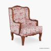 Picture of Forestville Elephant Motif Upholstered Wingback Accent Chair with Armrest