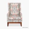 Picture of Ceres Classic Vintage Upholstered Wingback Accent Chair