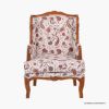 Picture of Japantown Floral Upholstered Wingback Solid Wood Accent Chair with Armrest