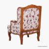 Picture of Japantown Floral Upholstered Wingback Solid Wood Accent Chair with Armrest