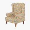 Picture of Carson Upholstered Wingback Armchair with Paisley Pattern