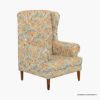 Picture of Carson Upholstered Wingback Armchair with Paisley Pattern