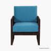 Picture of Lakeshore Cyan Blue Modern Rattan Accent Chair