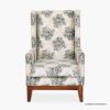 Picture of Broadway Upholstered Wingback Armchair with Floral Pattern