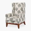 Picture of Broadway Upholstered Wingback Armchair with Floral Pattern