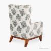 Picture of Broadway Upholstered Wingback Armchair with Floral Pattern
