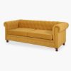 Picture of Winding Mustard Gold 3 Seater Chesterfield Sofa