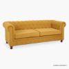 Picture of Winding Mustard Gold 3 Seater Chesterfield Sofa