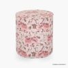 Picture of Forestville Elephant Print Traditional Small Footstool Pouf